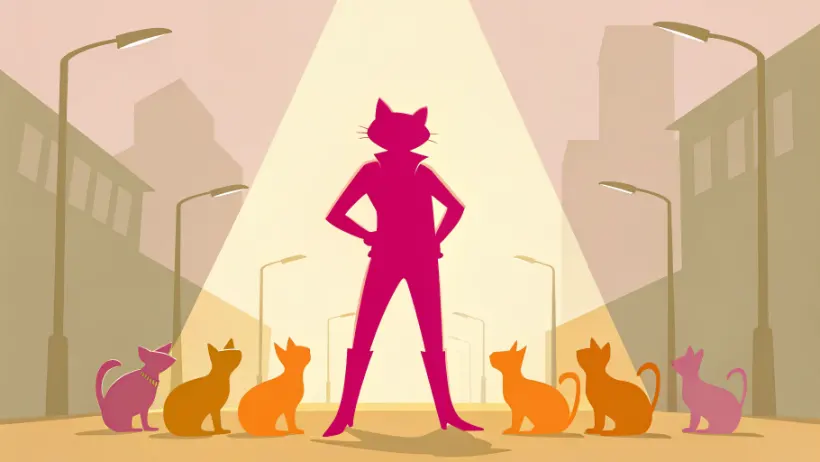 Cat clan leader evaluating strategic options during crisis